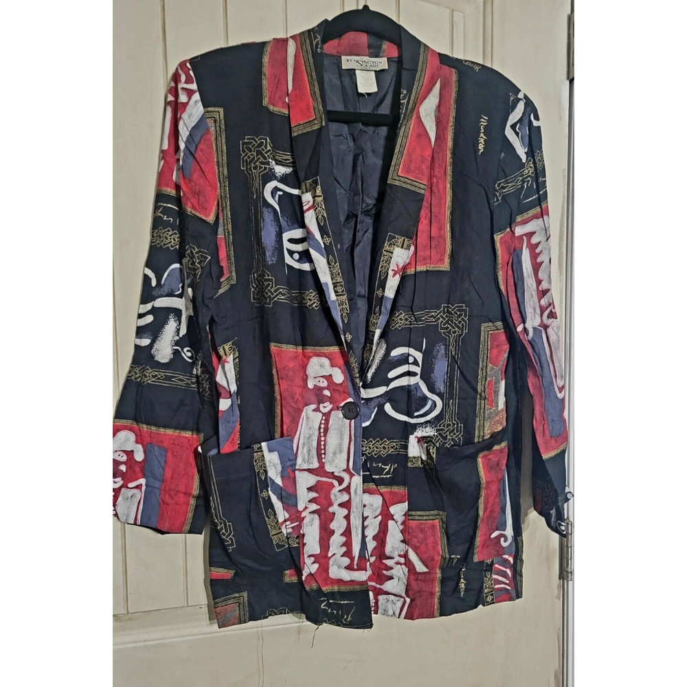 Unique Vintage Kensington Square Boxy Single Button Blazer Size Small